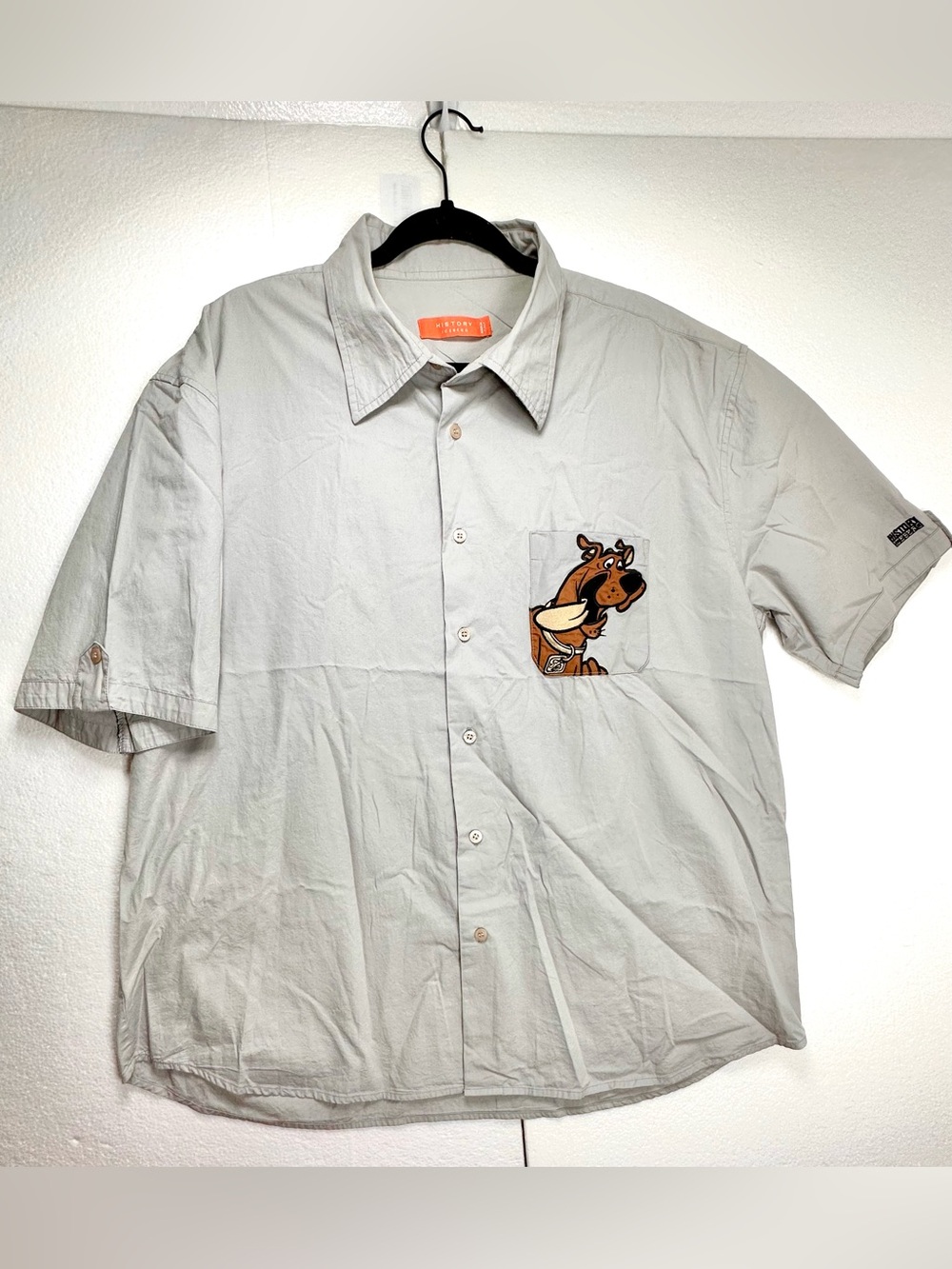 Vintage History Iceberg Scooby Doo Embroidered Button Up Short Sleeve 2XL